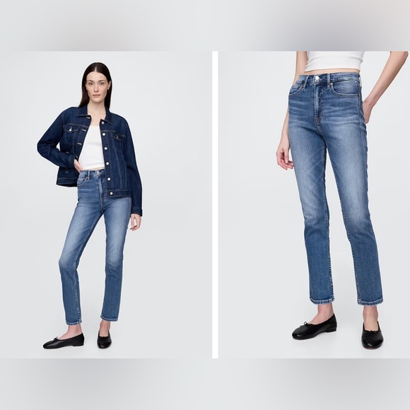 GAP Women's High Rise Vintage Slim Jeans Medium Indigo 29 Long - Picture 2 of 12